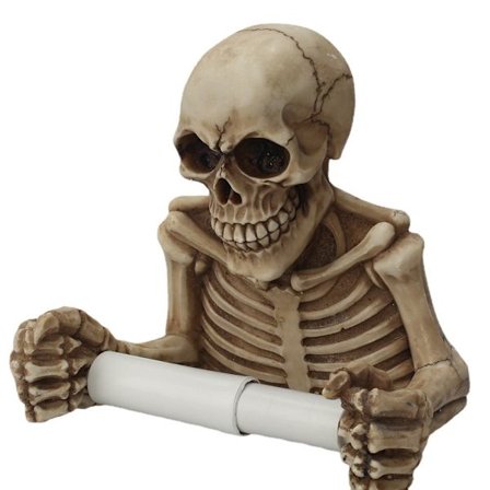 Retro Skalle Toalettpappershållare, Halloween Dekorationer Toalett