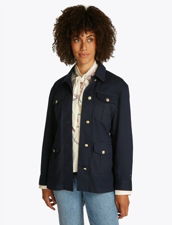Tommy Hilfiger Gold Button Utility Jacket - Navy - S