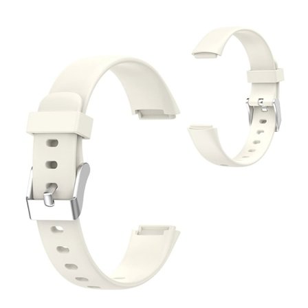 Fitbit Luxe klockarmband i silikon - Beige / Storlek: L