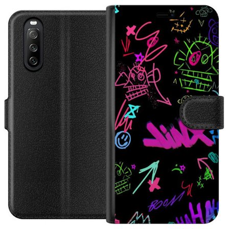 Kompatibelt Plånboksfodral till Sony Sony Xperia 10 III Guldlejon