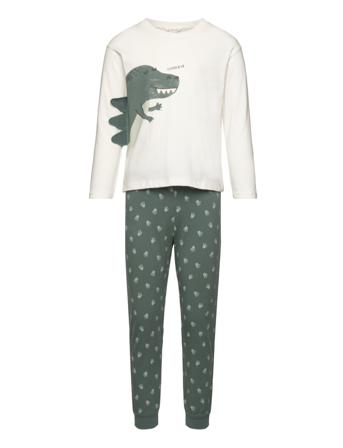 Mango Printed Long Pyjamas Grön