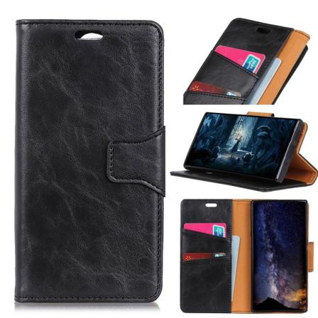 Huawei P30 - Premium Split Läder Plånboksfodral - Svart Black Svart