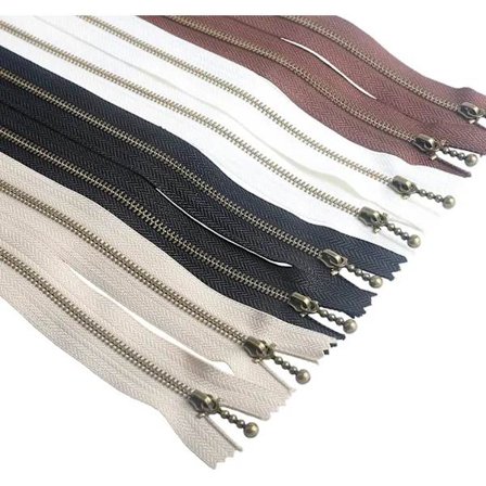 Metallivetoketjusetti 8 kpl - #3 Antiikkimessinki Suljettu 30 cm (12 tuumaa), Lajitelma värejä