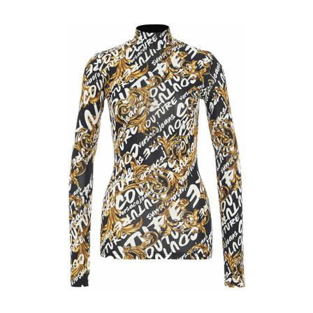 Versace, T-Shirt 73Hah 617 Js 138 22 Zwart, Dames, Maat:S