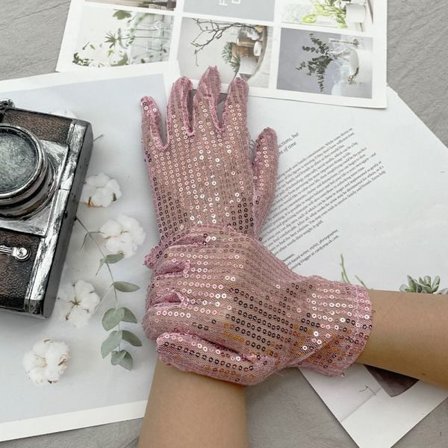 Paljett Hansker Rekvisitter Hansker ROSA