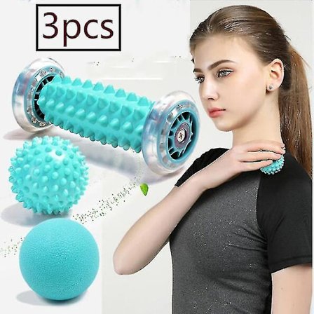 Igelkottsboll och fotmassage rullset för plantar fasciit, avkoppling