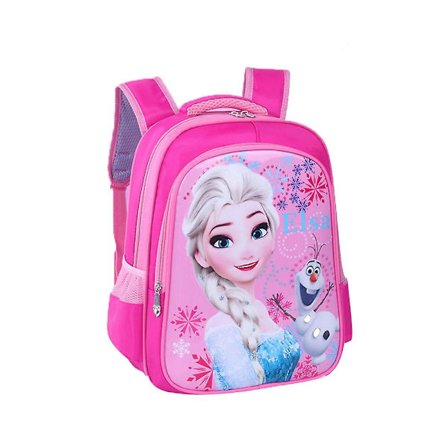 Børns Piger Frozen Elsa Princess Print Rygsæk Skole Taske Rygsæk(Pink)