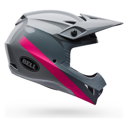Cască Motocross BELL MX-10 MIPS Aviator MX gri/roz M