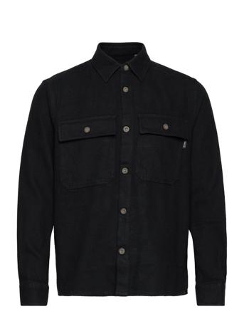 Onsscott Ls Solid Flannel Overshirt Black ONLY & SONS