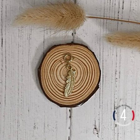 Hängen - MADE IN FRANCE - Guldpläterade - 4. Plume india