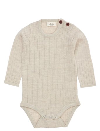 Copenhagen Colors Merino Ls Rib Bodystocking - Cream - 50