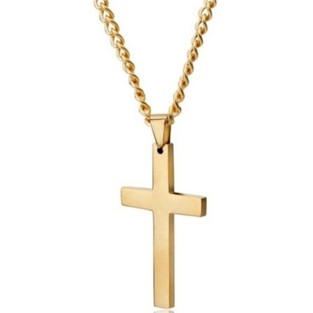 Miesten kaulakoru ristiriipuksella - Kultaketju miehille 50