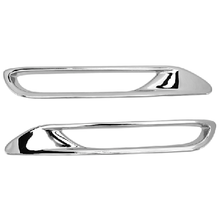 2 kpl/setti takasumuvalon kulmakarmipeitelista, hopeoitu, korvaava Nissan Qashqai J11 2018‐2020