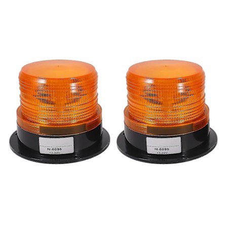 2 X Gult LED Varningsljus Stroboskop Nödblixt Varningslampa Lastbil 12v 24v s202412246624 [DB]