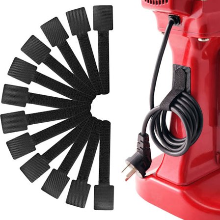 Ledningsorganisator for apparater 12-pakning (svart)