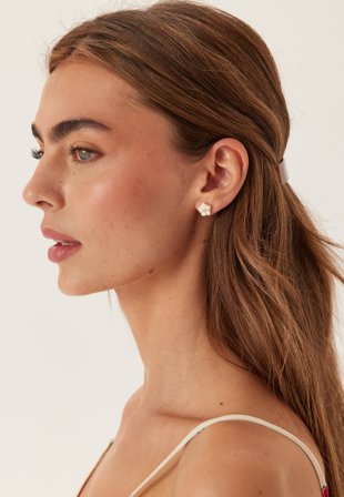 LILY AND ROSE - Petite Claire Earrings - Creme Puff - Creme