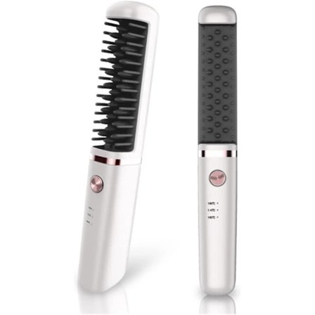 (Farge: Hvit) Trådløs varmluftsbørste Elektrisk trådløs rettetang