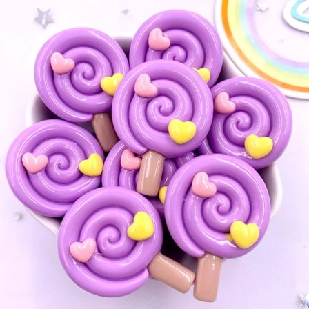 Maalattu värillinen hartsi iso rakkaus tikku