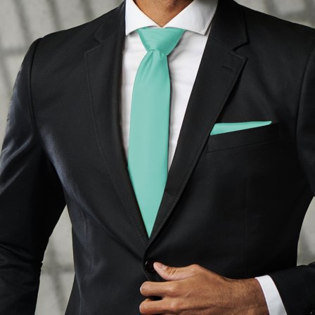 Turquoise 8cm Basic Tie for Men - Solid color neckties