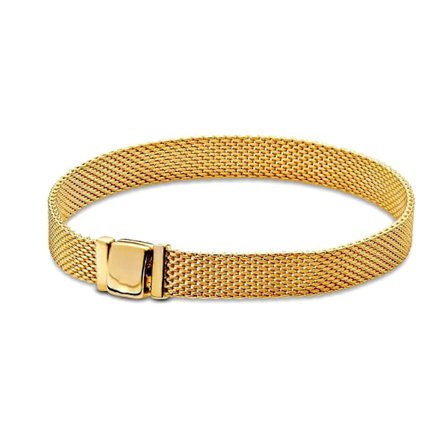 Reflexions Mesh Armband för Pandora Reflexion Clipon Charm Pärla Dam Storlek 16cm-22cm