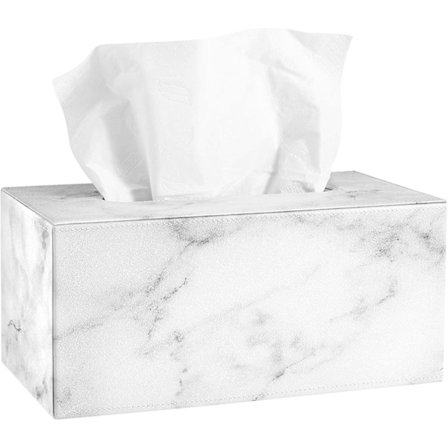 Marmorinen nenäliina-laatikon kansi, suorakulmainen PU-nahkainen kasvopaperilaatikon pidike, lautasliinan säilytyslaatikko, WC-paperin pidikekotelo 