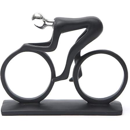 Cyklistprydnad i harts, skulptur av cyklist som rider, skulptur av cyklist, cykelstaty, cyklistfigur, hem