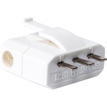 Gelia - Lamppropp STICKPROPP DCL 2-POL +JORD Hvit