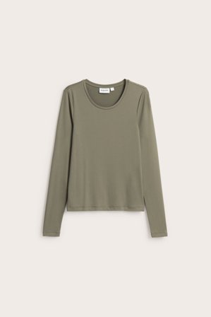 Kappahl | Enkel topp med lange ermer | Brun