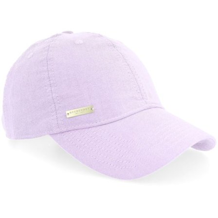 Seeberger - Lila unconstructed Keps - Chambray Fabric Baseballcap Lilac Dad Cap @ Hatstore