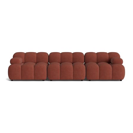 Puffy 3 personers sofa - Lincoln Kobber - 285x95x64 - Sofa, 3 personers sofa