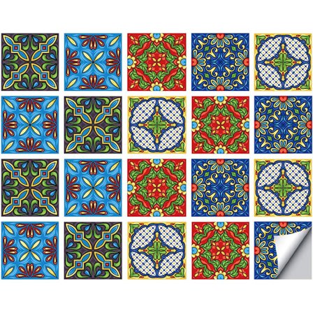 20 stk - Fliseklistremerker - kjøkkenfliseklistremerker - baderomsfliseklistremerker - mosaikkstil - PVC vann