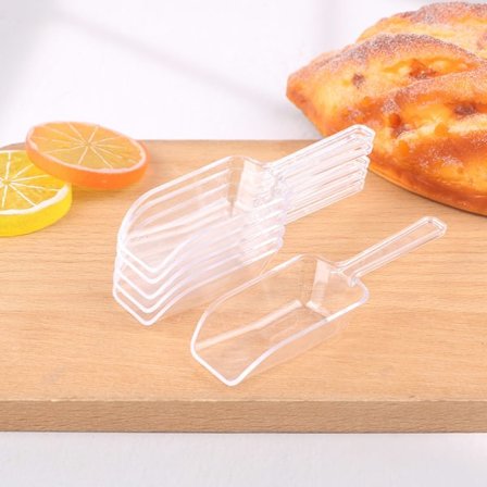 6 st Mini Plastskopor Transparent Glasskopa för Godis