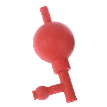 Trevägs kvantitativ sugboll Lab gummisuglampa RÖD