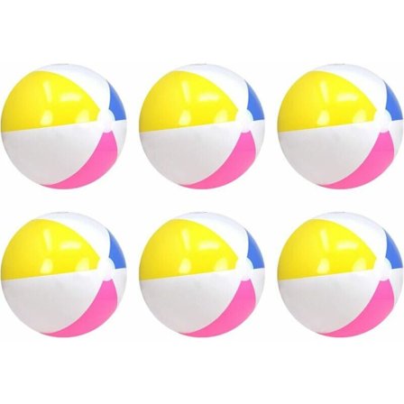 6X Oppustelig Strandbold - Vandafvisende Strandbold - Strandbold kompatibel Strand