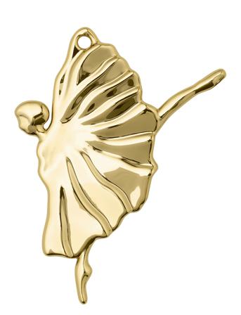 Danserinde H7 Forgyldt Home Decoration Christmas Decoration Christmas Accessories Guld Rosendahl