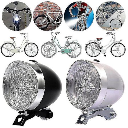 Klassisk Vintage LED Sykkellykt Retro Lys Front Hodelykt
