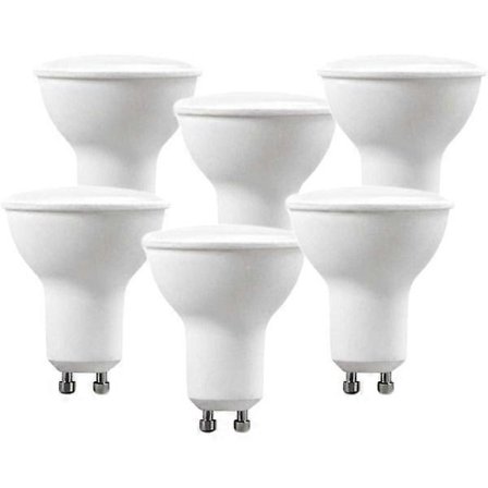 GU10 5W 220V 400 Lumen LED-lampa 6000k kallvit