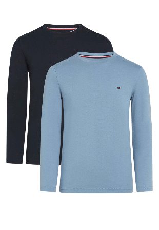 Tommy Hilfiger Långärmad t-shirt, 2-pack T-shirts & toppar Herr Flerfärgad 164/176