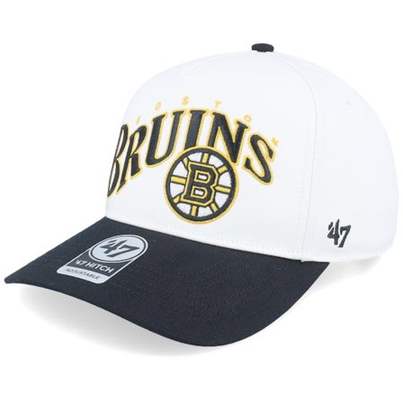 47 Brand - NHL White adjustable Czapka Z Daszkiem - Boston Bruins NHL Wave Hitch White/Black Adjustable @ Hatstore