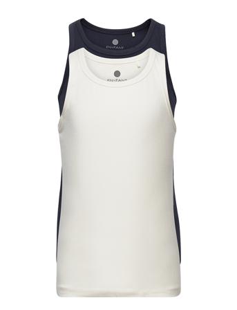 Tank Top 2-Pack T-shirts Sleeveless Hvit En Fant