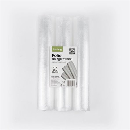 Huslog vakuumruller til oppbevaring av mat 28×500 cm – 3-pakning