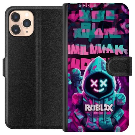 Kompatibelt Plånboksfodral till Apple Apple iPhone 11 Pro Neon Hoodie Gamer snygg motiv med spelinspiration och neonfärger