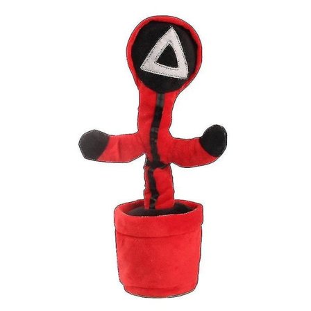 Laulua ja tanssia laulava Squid Game -naamiohahmo, äänen jäljittely ja tallennusominaisuudella, pehmolelu