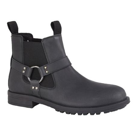 Roamers Herr Läder Twin Gusset Ankel Boot 8 Uk Svart