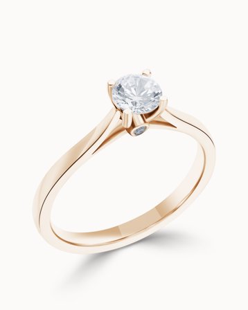 Solitairering Chelsea 18K Rosaguld Naturlig Diamant 0.50 Carat - Forlovelsesringe & Vielsesringe hos Vanbruun
