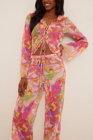 NA-KD Trend Pantalon imprimé - Pantalons - Flower - EU 32