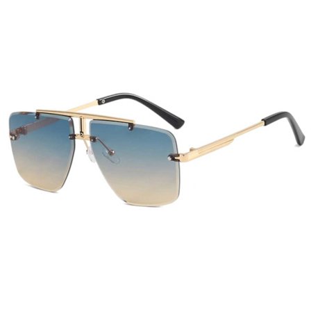 Moderne eksklusive Pilot Aviator Solbriller Guldfarvet glas