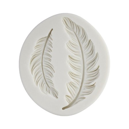 Silikonkakeformer med fjærmønster, grønnsaksgodteri, kakeform, sjokoladeisblokk, franske dessertkakedekorasjoner