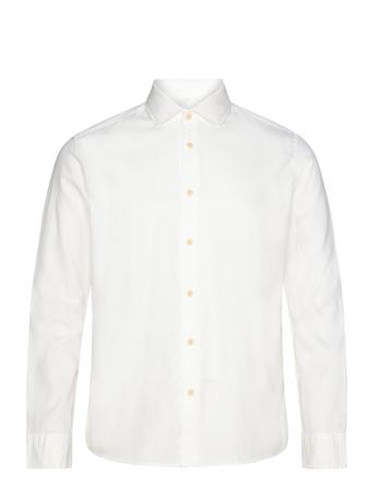 Slhregbond-Garment Dyed Shirt Ls White Selected Homme