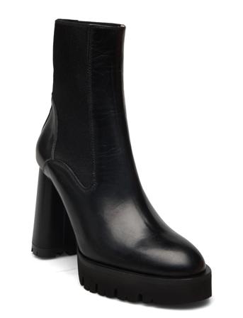 Caio Black Vacchetta Shoes Boots Ankle Boots Ankle Boot - Heel Svart ATP Atelier